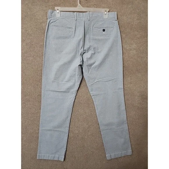 J Crew 770 Straight-fit Chino Pants Mens 34x30 Chambray Blue Stretch NEW